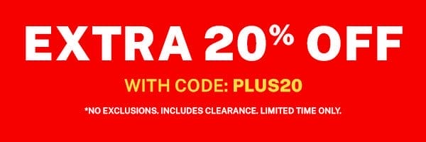 Extra 20% Off w/ code PLUS20