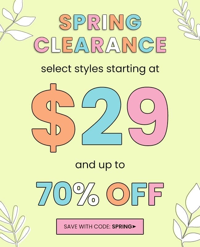 SHOP SPRING CLEARANCE