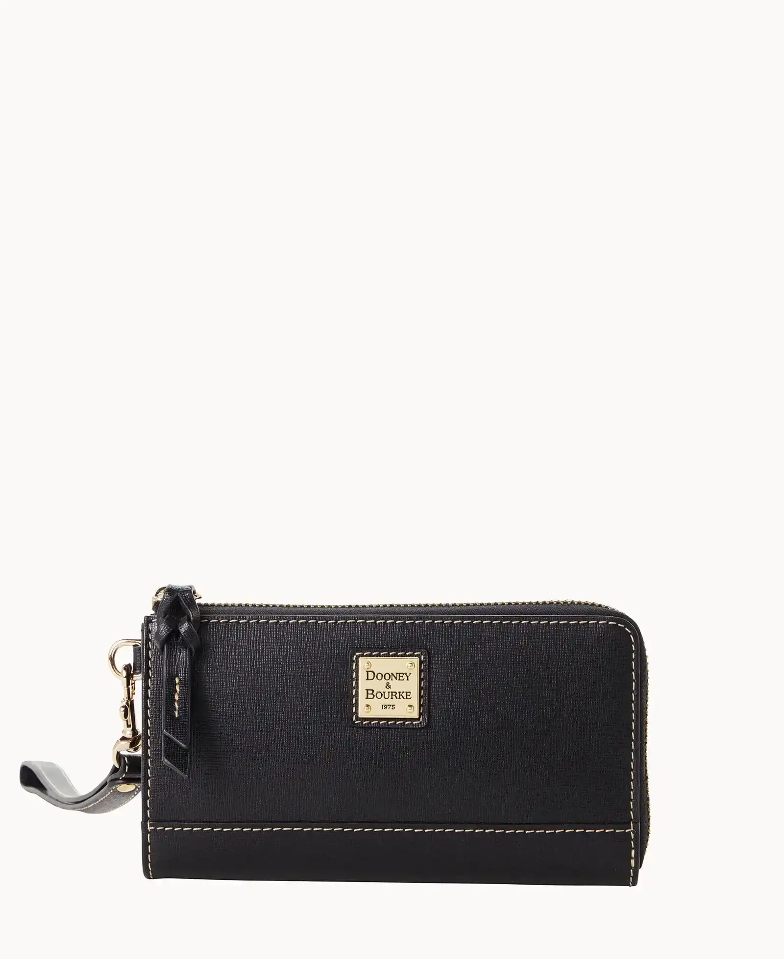 Saffiano Folded Zip Wristlet