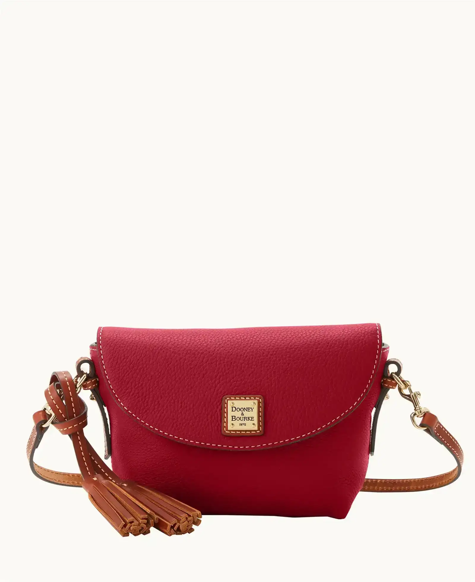 Pebble Grain Crossbody Saddle Bag