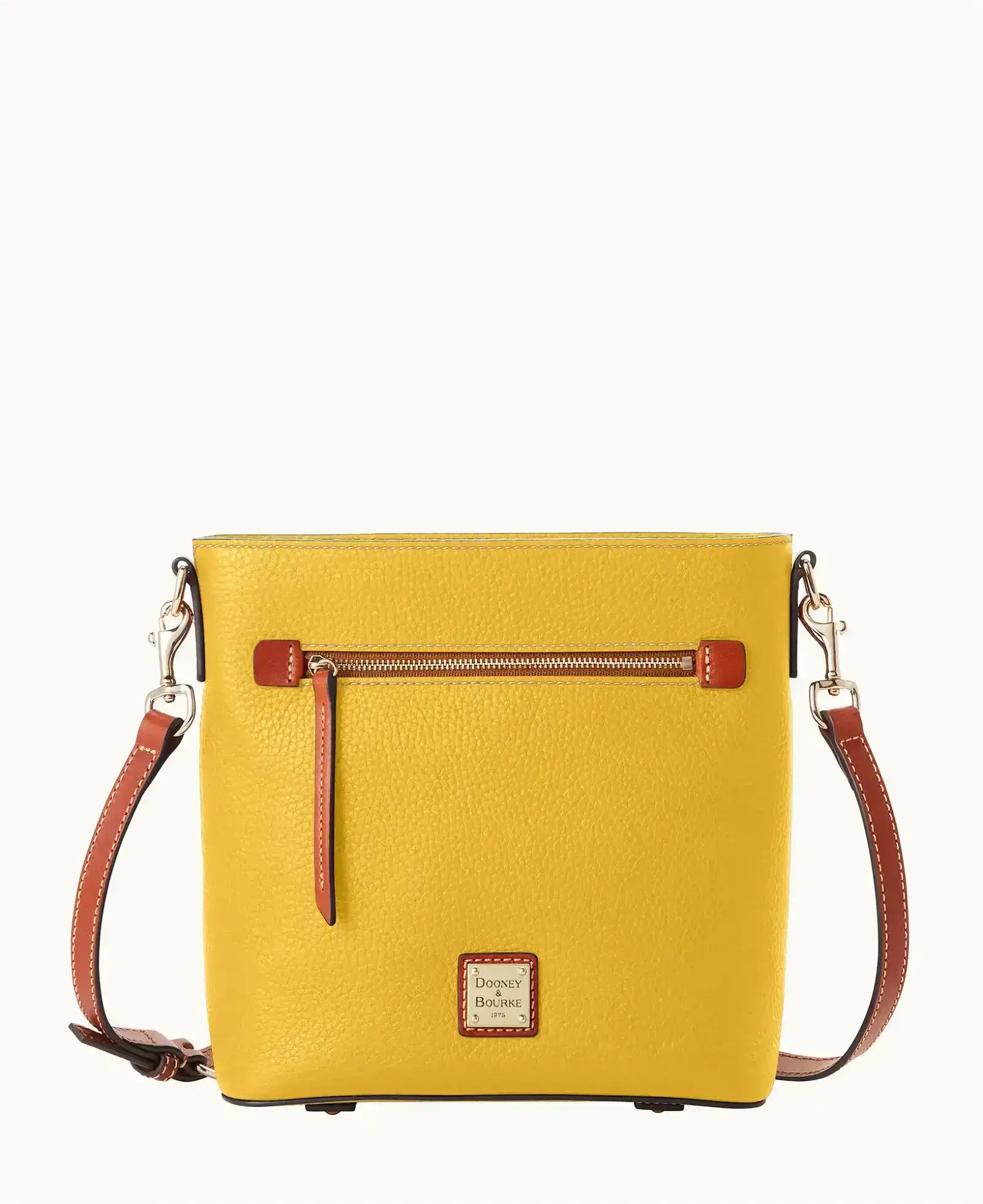 Pebble Grain Zip Crossbody