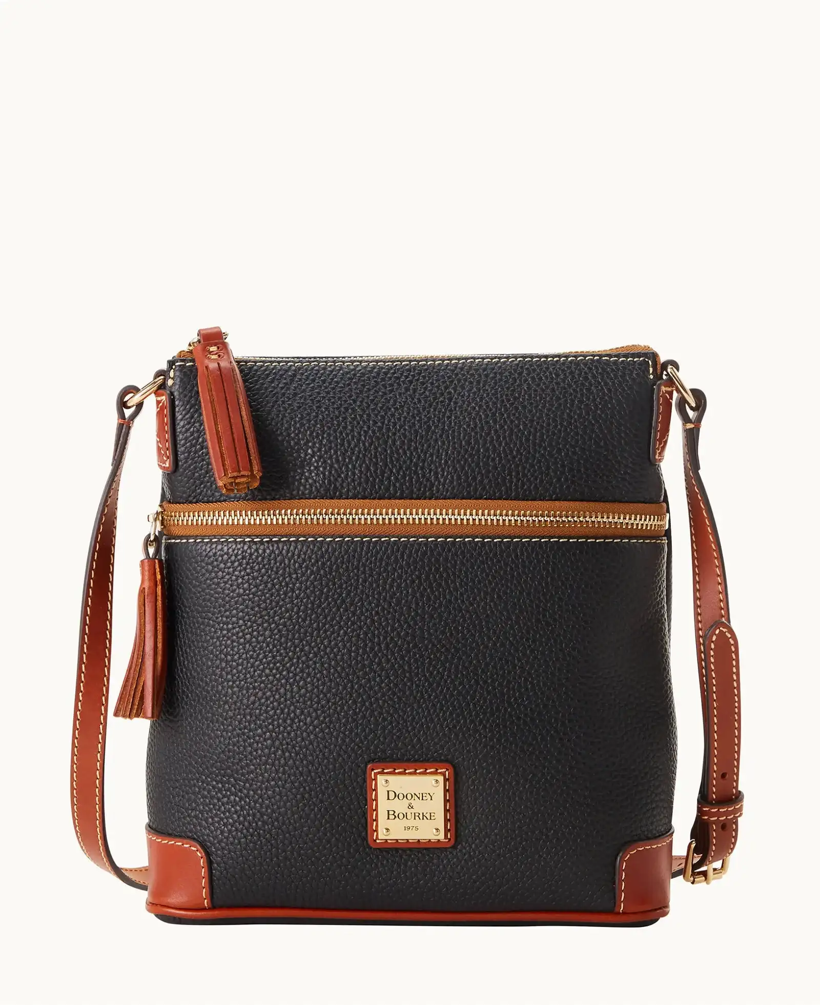 Pebble Grain Small Tassel Crossbody