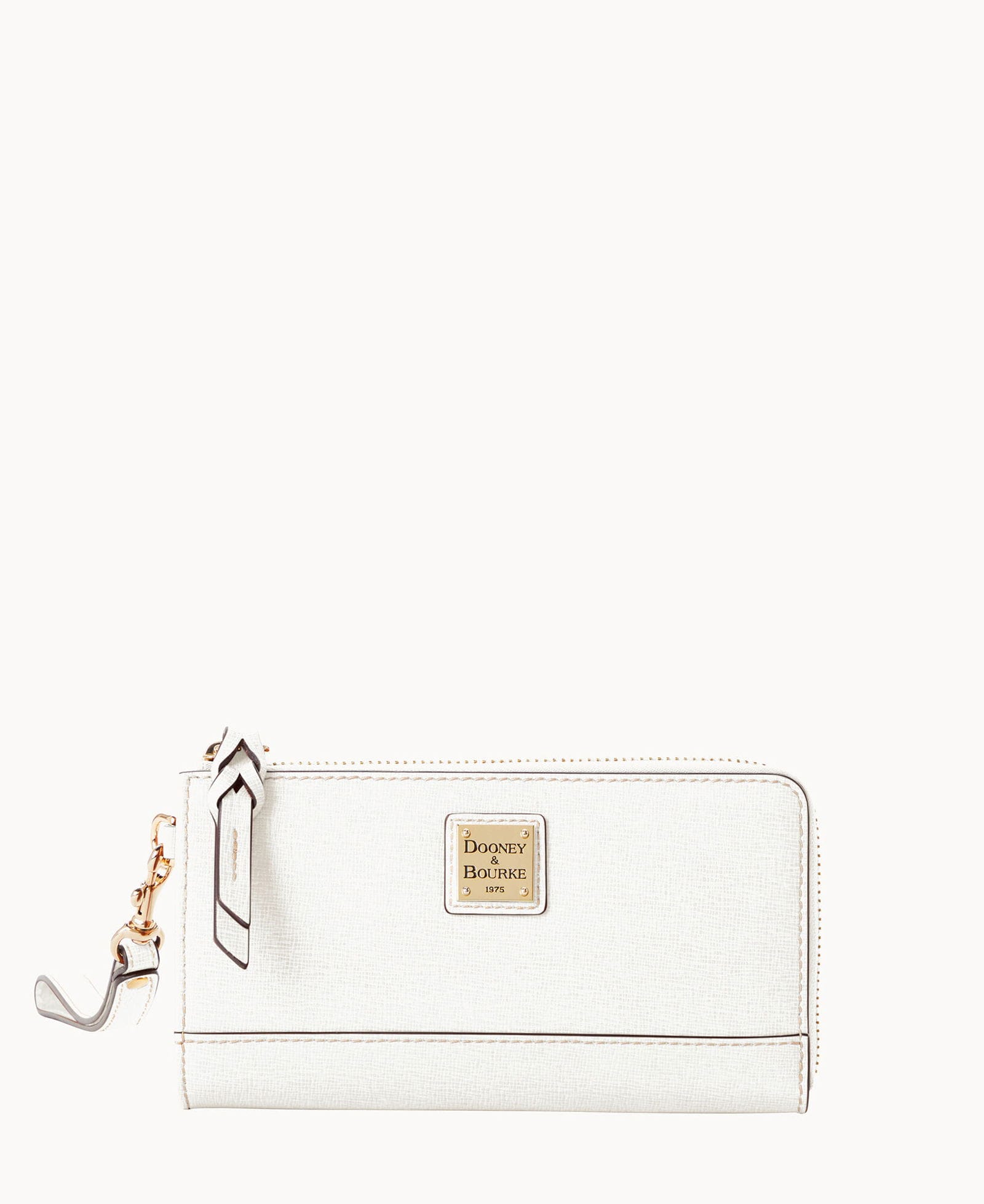 Saffiano Folded Zip Wristlet