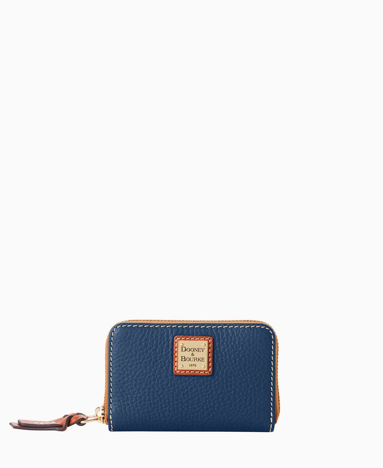 Pebble Grain Large Zip Around Credit Card Case