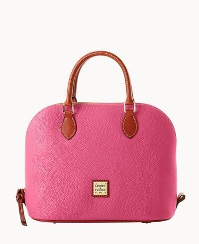 Pebble Grain Domed Satchel