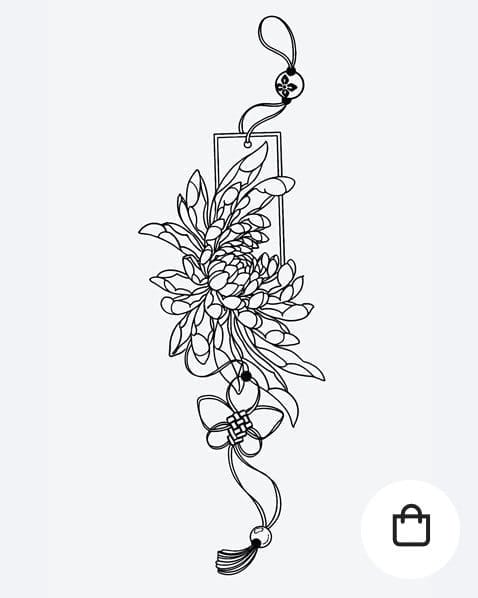 Chrysanthemum Charm Tattoo