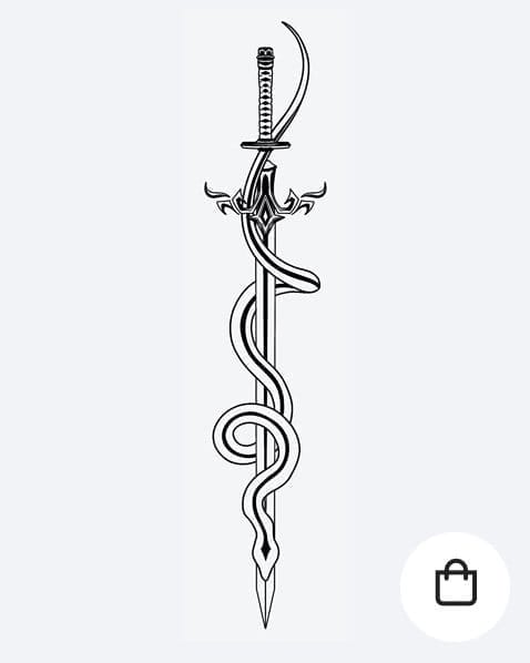 Serpent Blade Tattoo