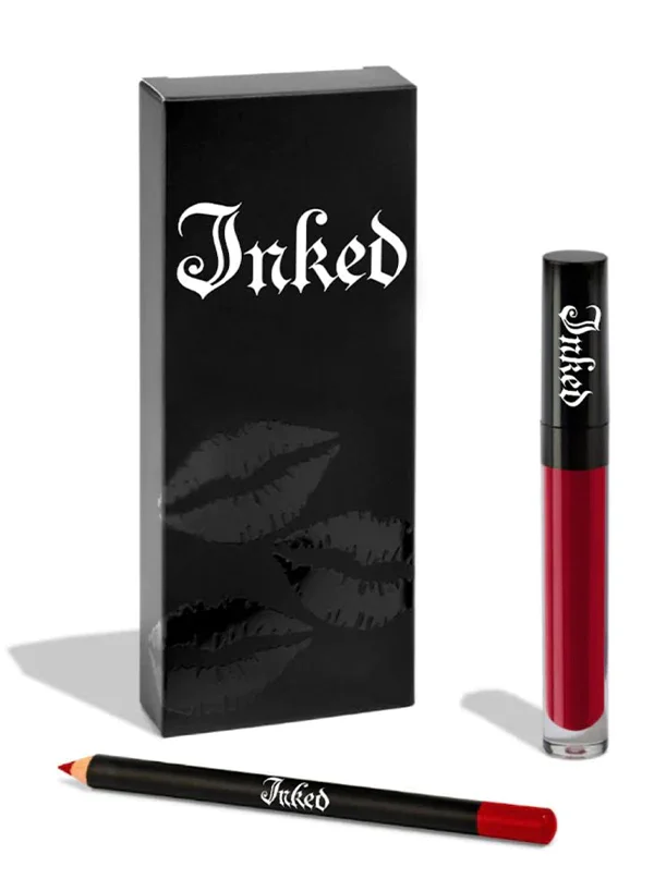 Image of INKED Cosmetics: Valentine Lipstick and Liner Set
