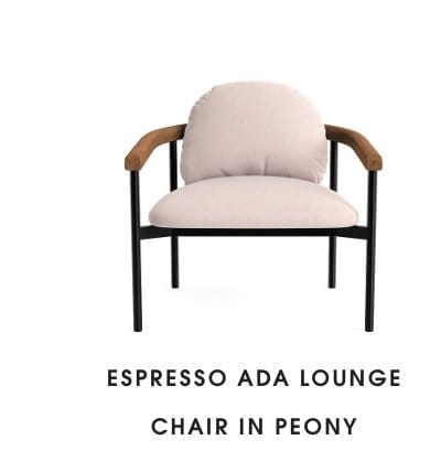 Espresso Ada Lounge Chair in Peony