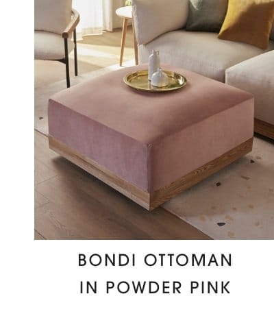 Modular Bondi Ottoman in Powder Pink