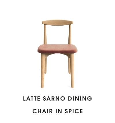 Latte Sarno Dining Chair in Spice