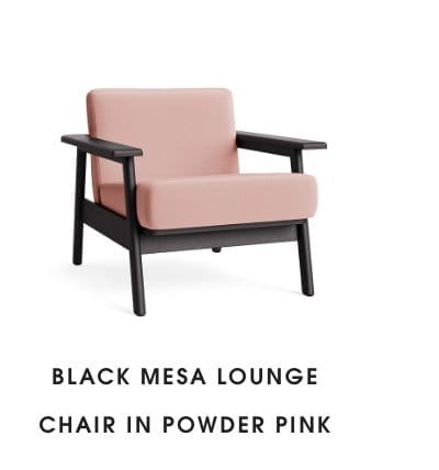 Black Mesa Lounge Chair in Powder Pink