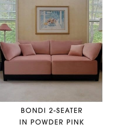 Modular Bondi 2-Seater Sofa in Powder Pink