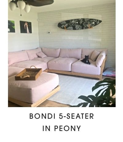 Modular Bondi 5-Seater Sofa in Peony