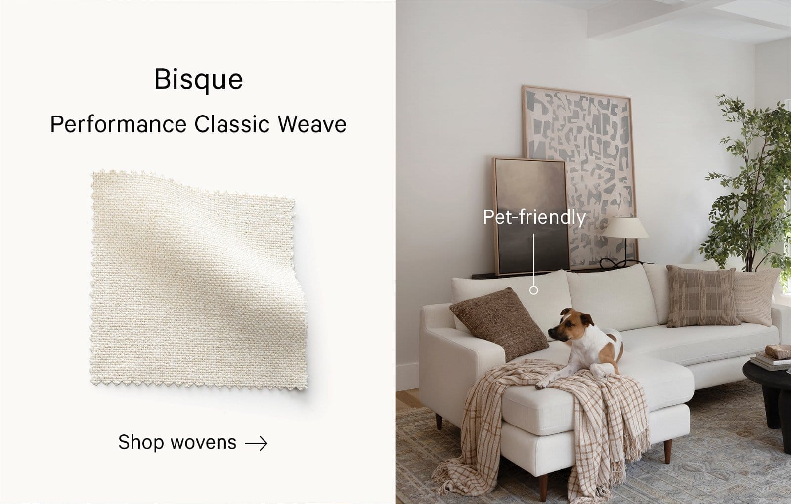 Bisque performance fabric weave. Shop wovens