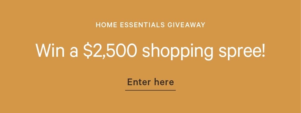 Win a \\$2500 shopping spree