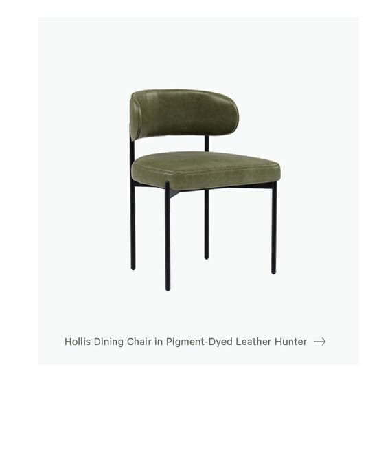 Hollis Leather Metal Framed Upholstered Chair