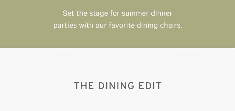 The Dining Edit