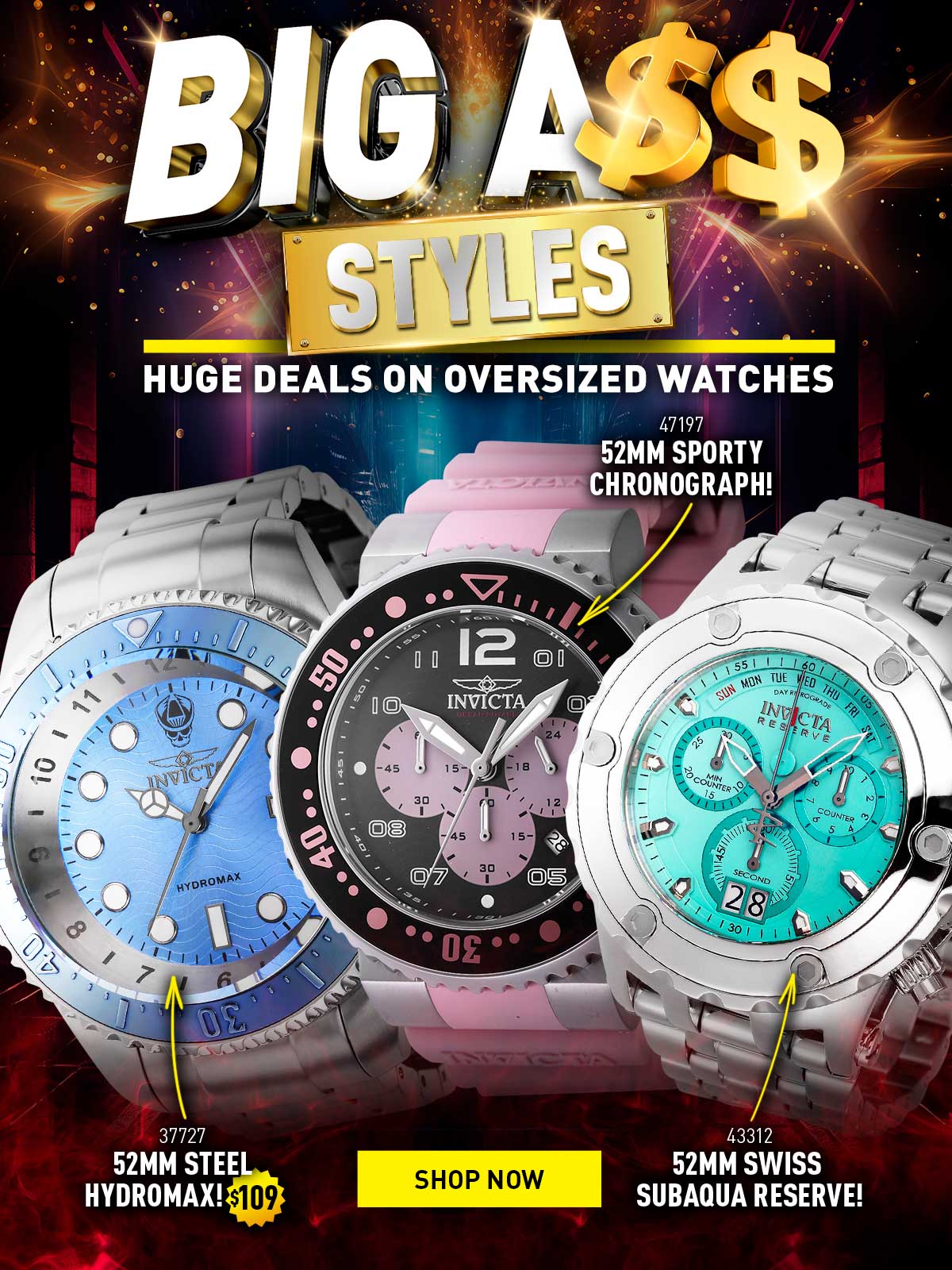 Big A\\$\\$ Styles - Huge Deals on Oversized Watches