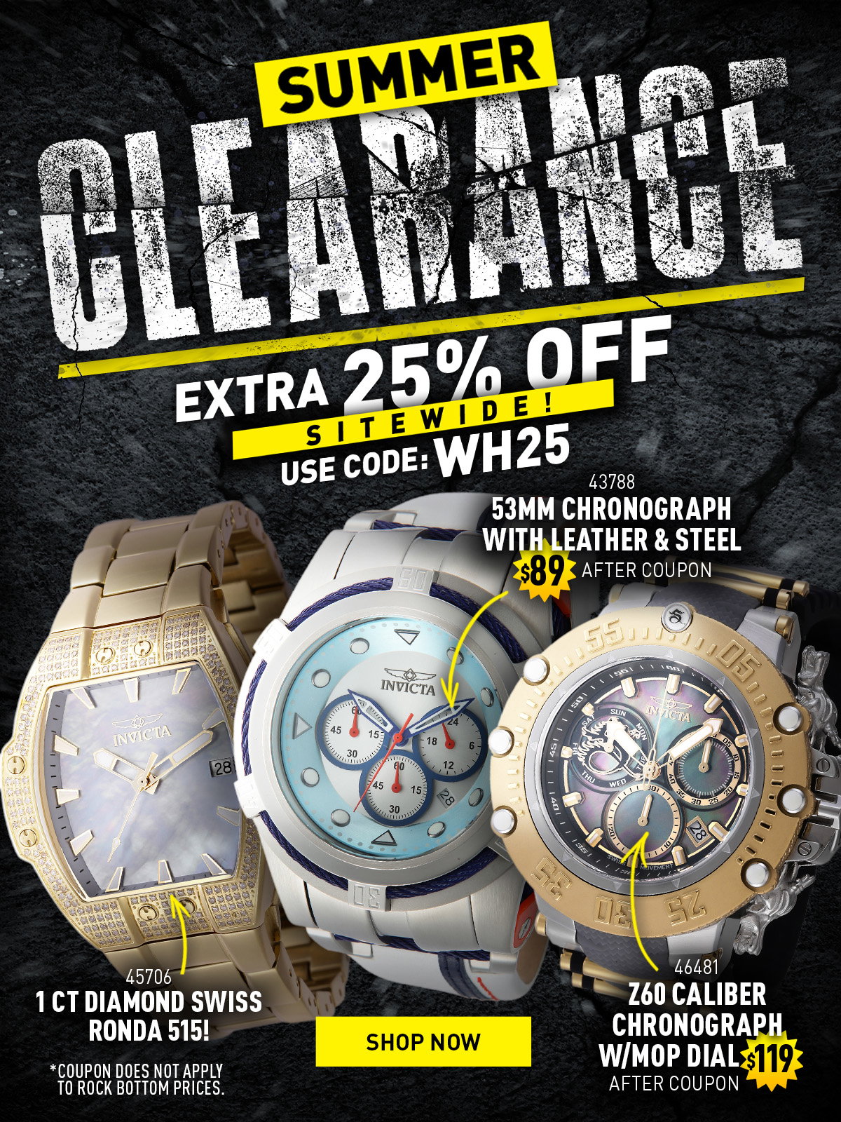 Summer Clearance - Extra 25% OFF