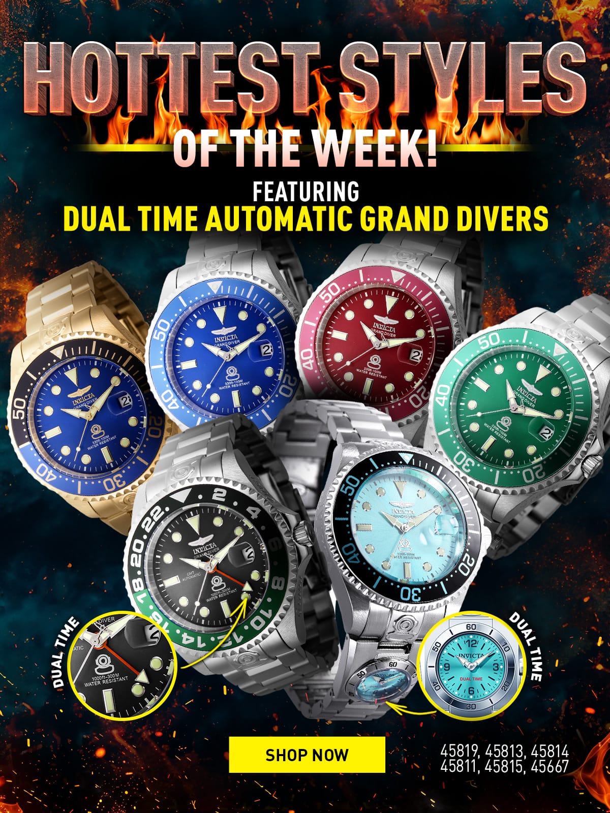 HOTTEST STYLES OF THE WEEK! - Featuring Dual Time Automatic Grand Divers