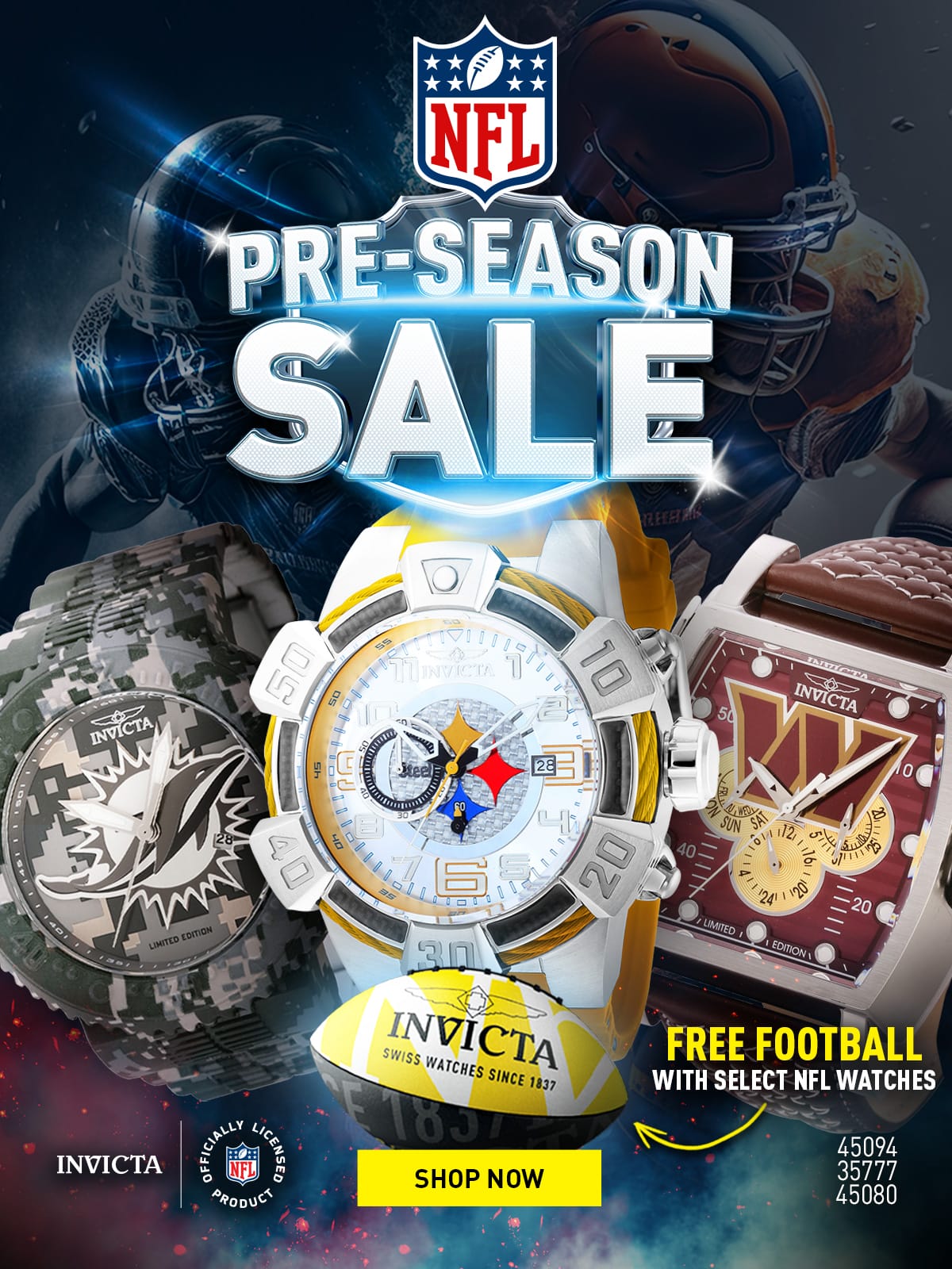 NFL Pre-Season Sale