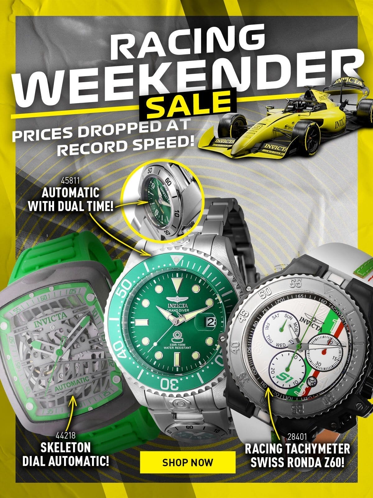 Racing Weekender Sale - Prices dropped at record speed!