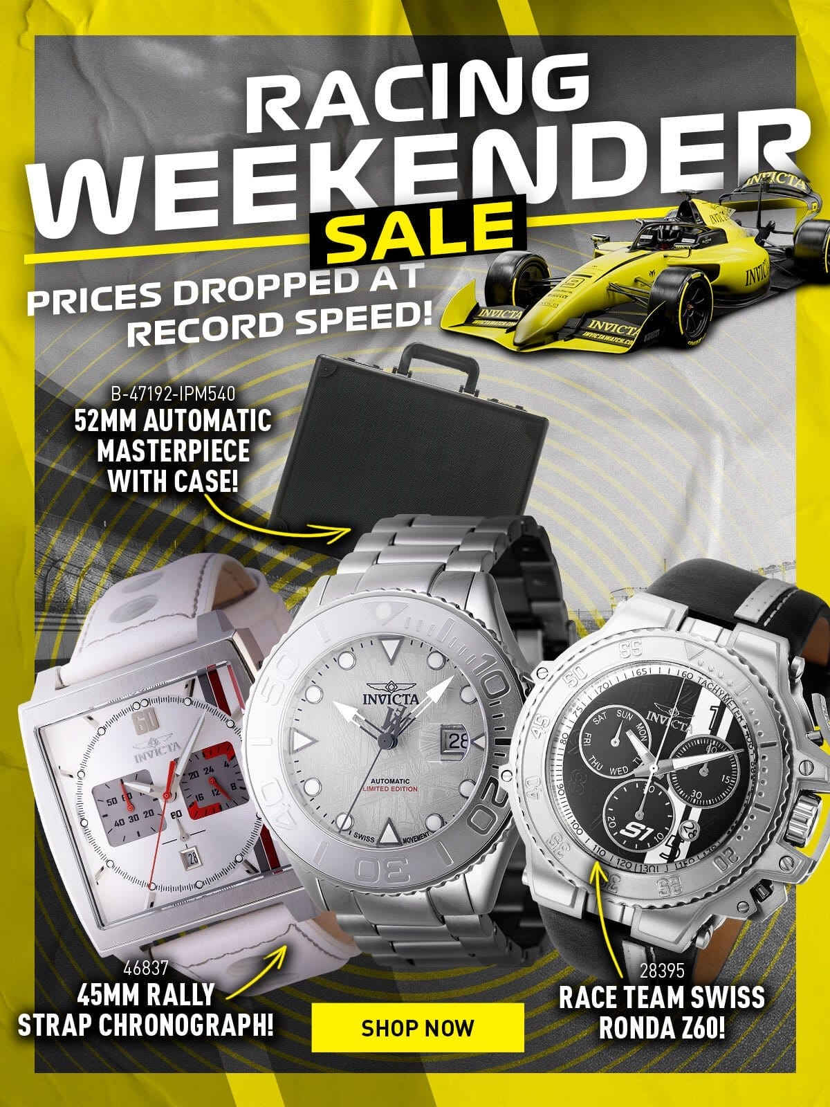 Racing Weekender Sale - Prices dropped at record speed!
