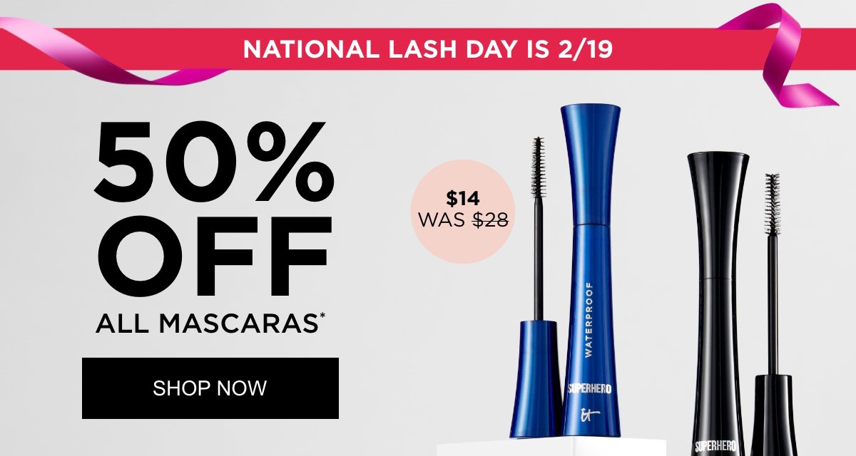 50% Off All Mascaras