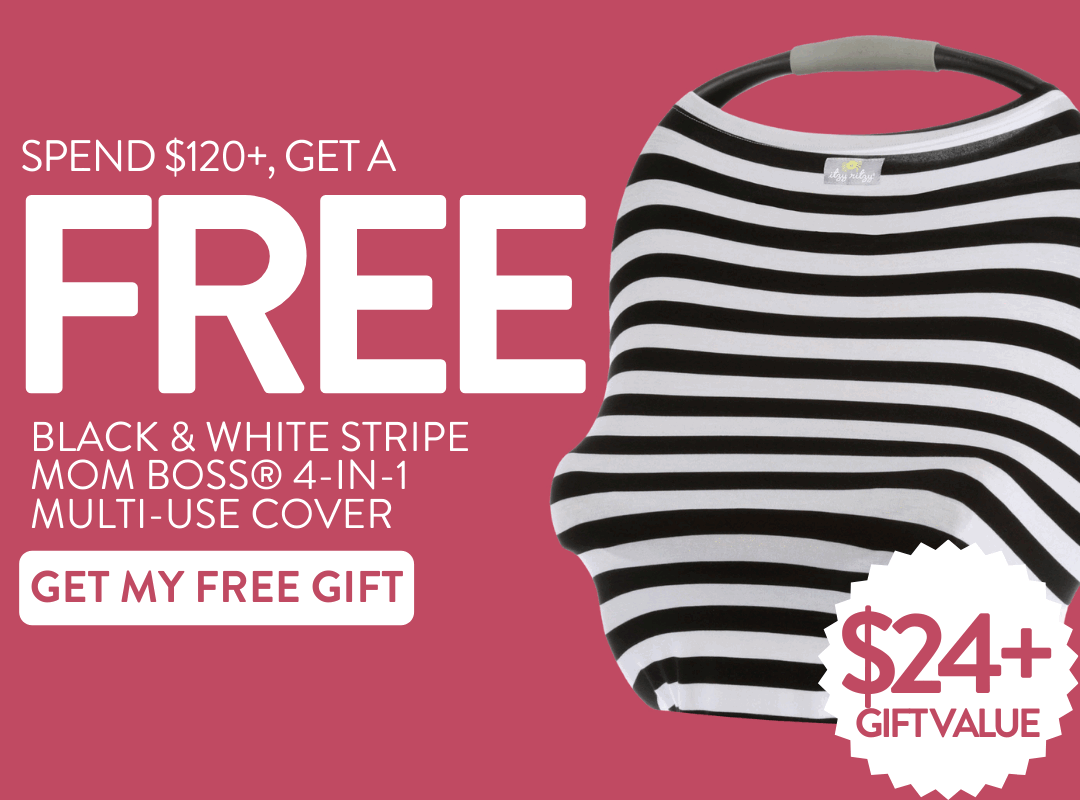 FREE GIFT: BLACK AND WHITE STRIPE MOM BOSS WITH YOUR ORDER OF \\$120+*
