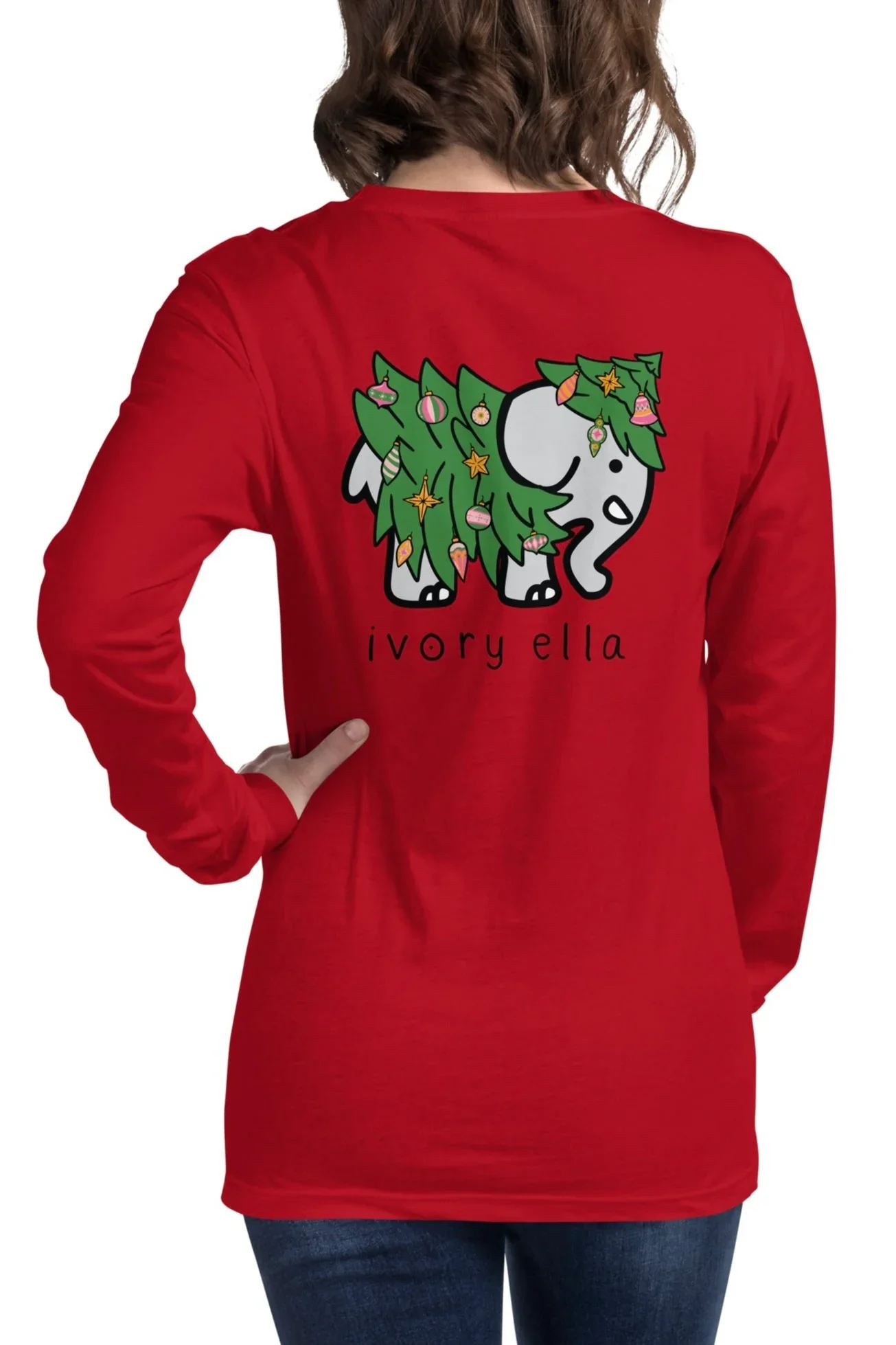 Image of Christmas Tree Ella Unisex Long Sleeve T-Shirt