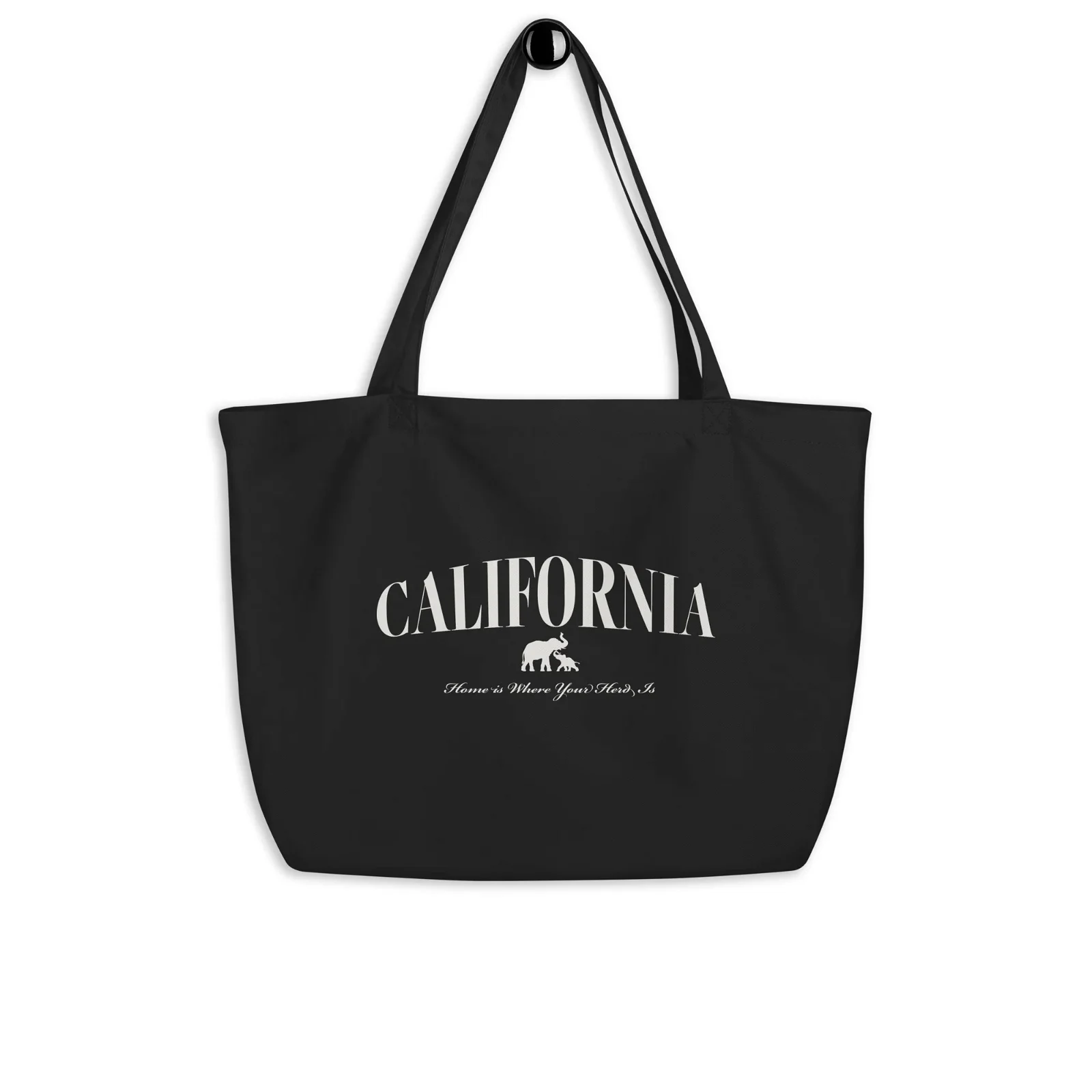 Image of Home Is Where The Herd Is CA Large Organic Tote Bag