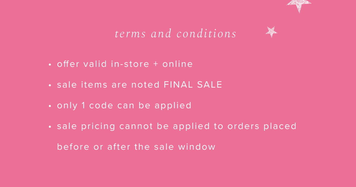 Warehouse Sale Terms & Conditions