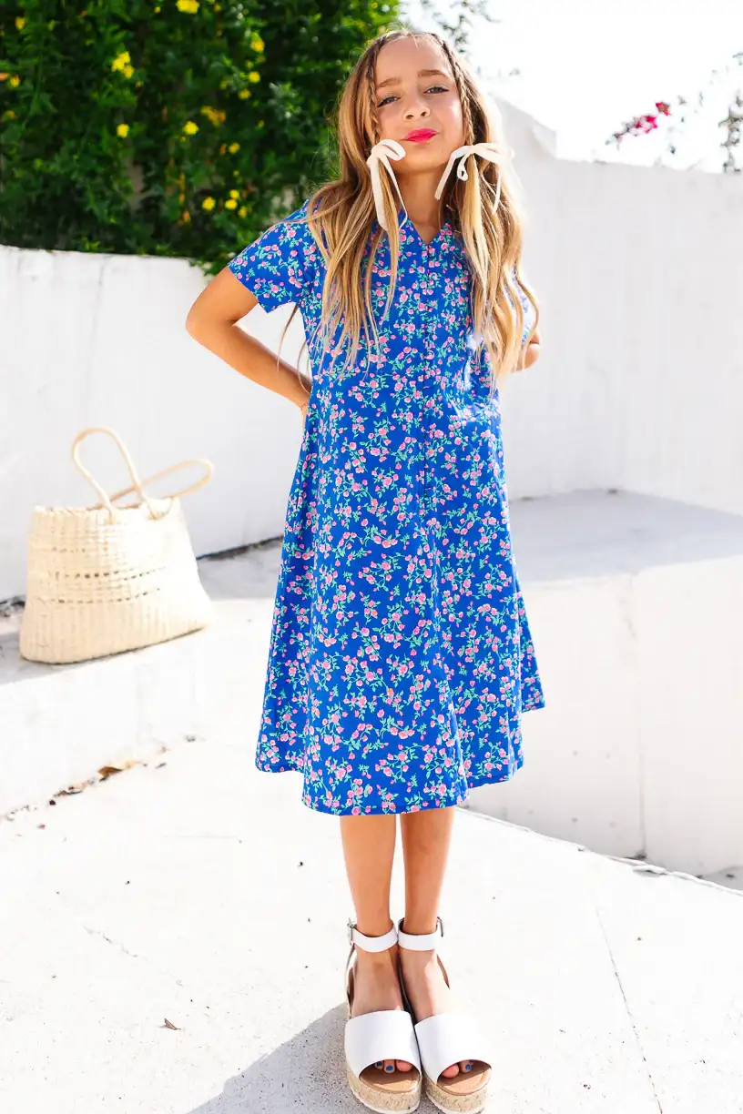 Image of Mini Allie Dress in Royal Blue - FINAL SALE