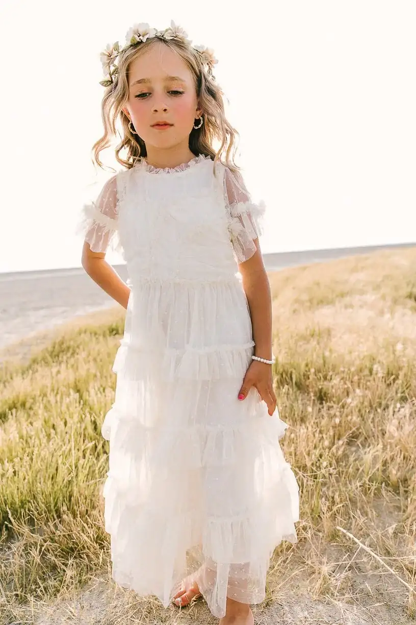 Image of Mini Maxi Whimsical Dress in White