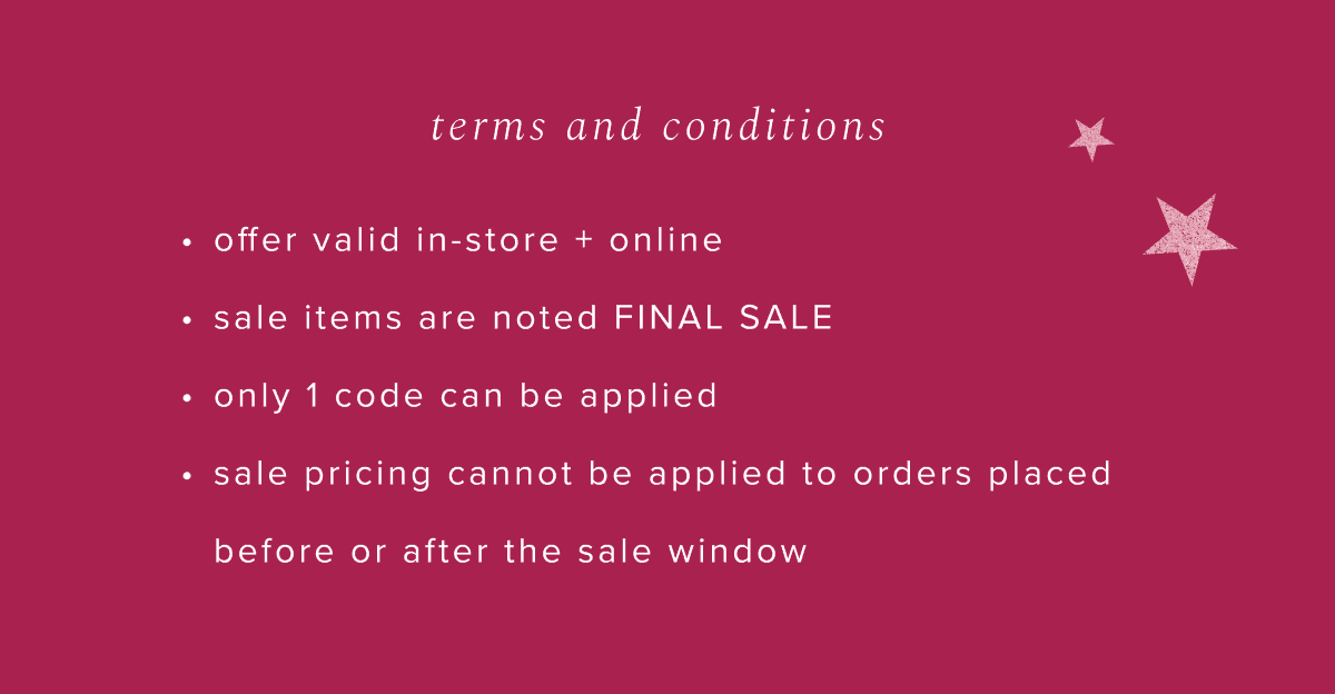 Warehouse Sale Terms & Conditions