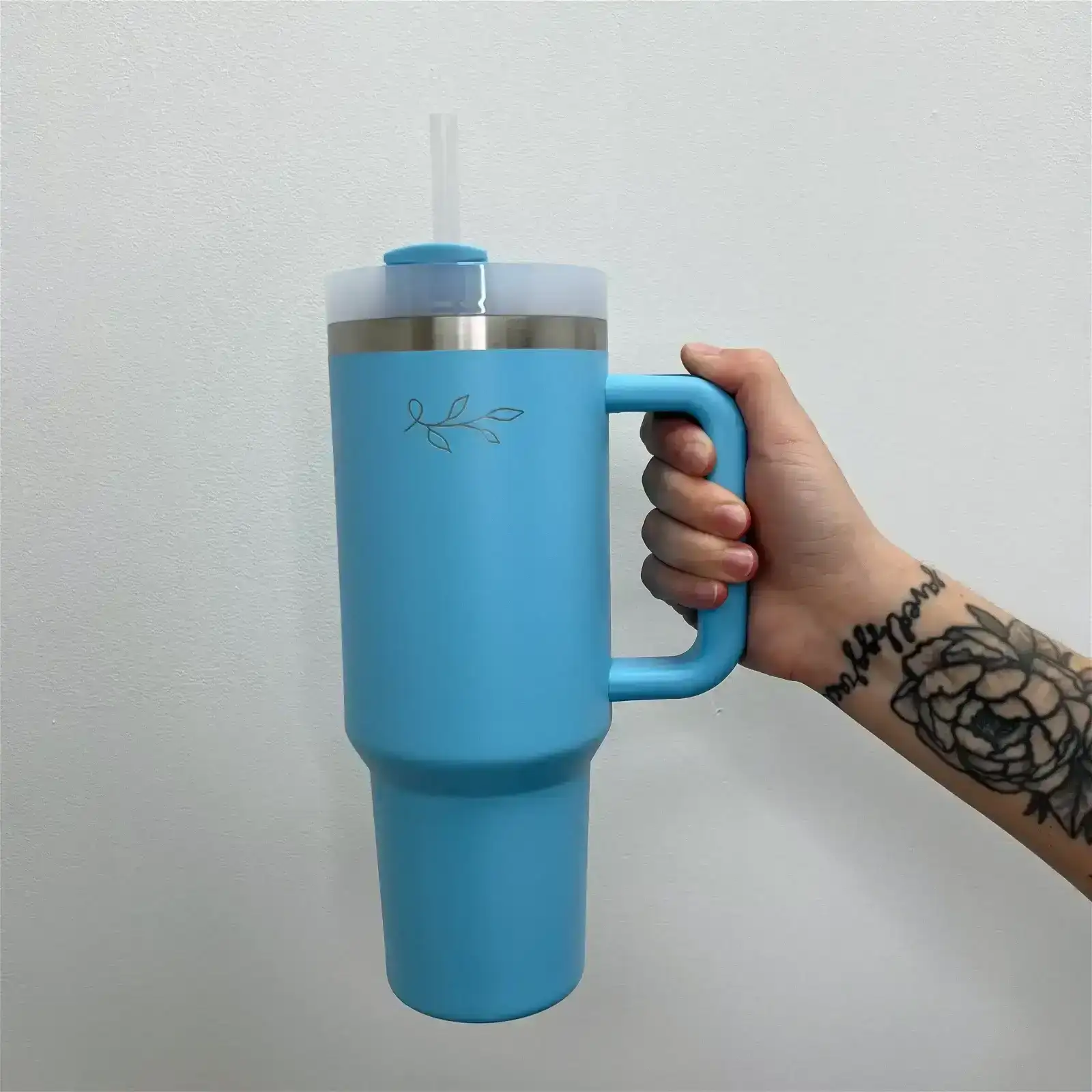 Image of Sky Blue 40oz Drink Tumbler