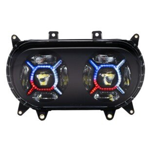 Custom Dynamics ProGLOW Double-X LED Headlights for Harley Road Glide 2015-2024