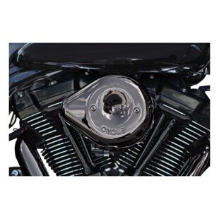 S&S Cycle Lava Chrome Stealth Teardrop Air Cleaner Kit For Harley Milwaukee-Eight 2017-2024