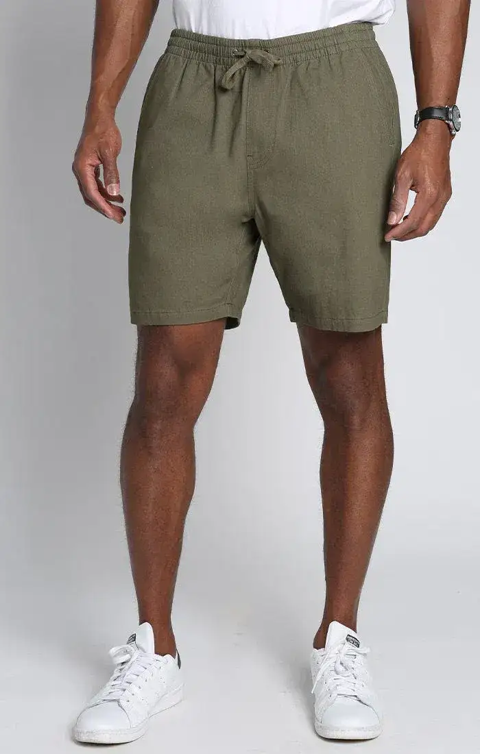 Image of Olive Stretch Twill Dock Short