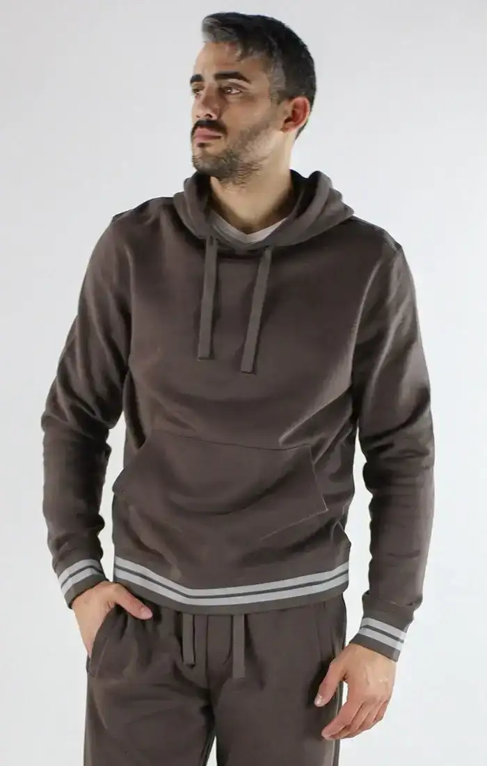 Image of Brown Soft Touch Varsity Hoodie