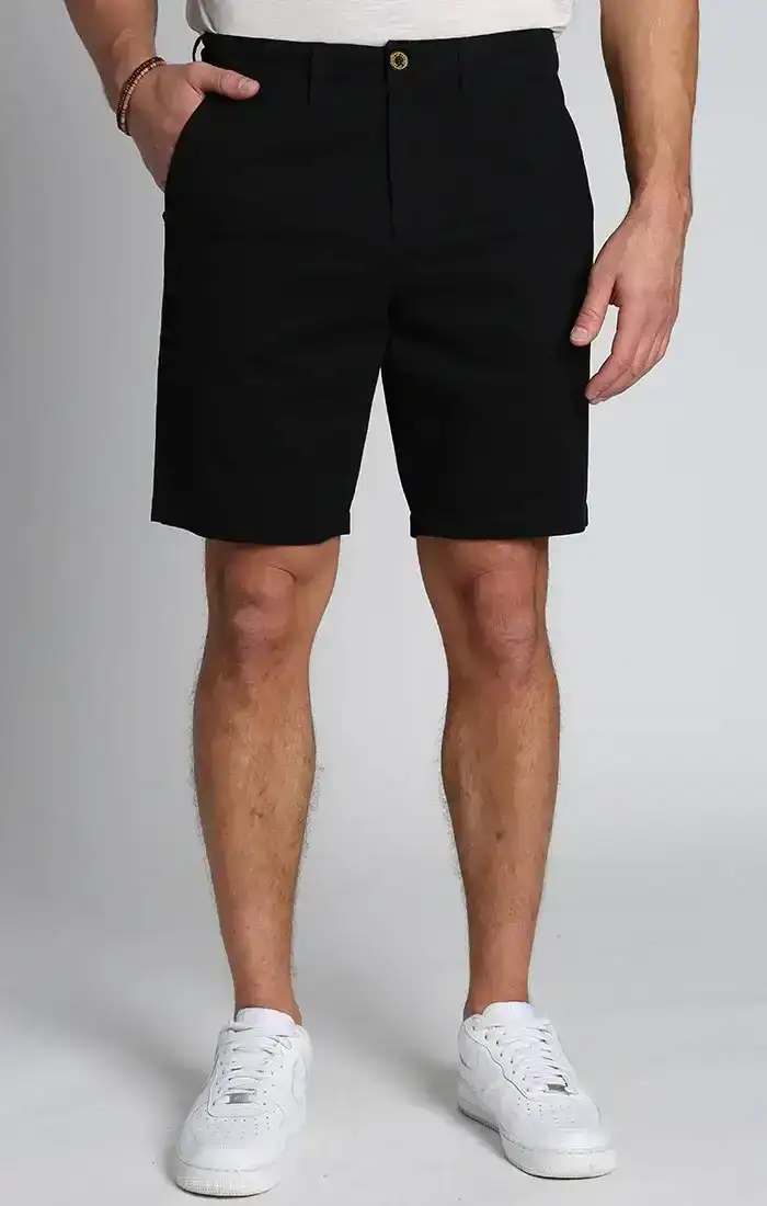 Image of Black Stretch Twill Chino Short