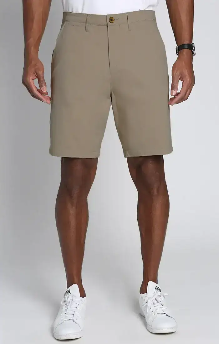 Image of Taupe Stretch Twill Chino Short