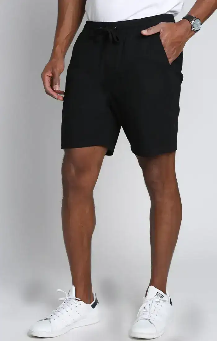 Image of Black Stretch Twill Dock Short