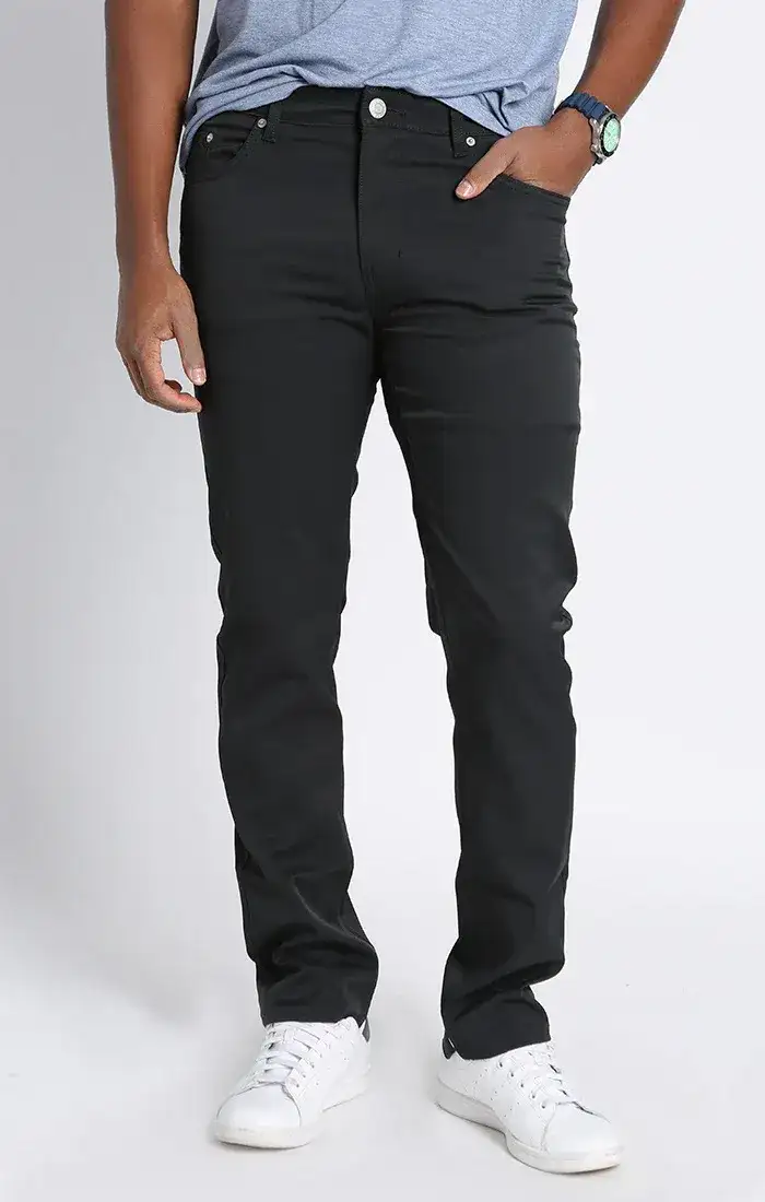 Image of Black Poly Spandex Performance Tech Pant