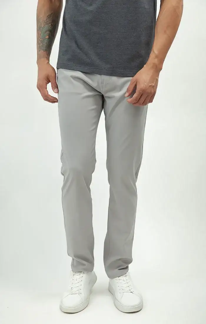 Image of Light Grey Poly Spandex Performance Tech Pant