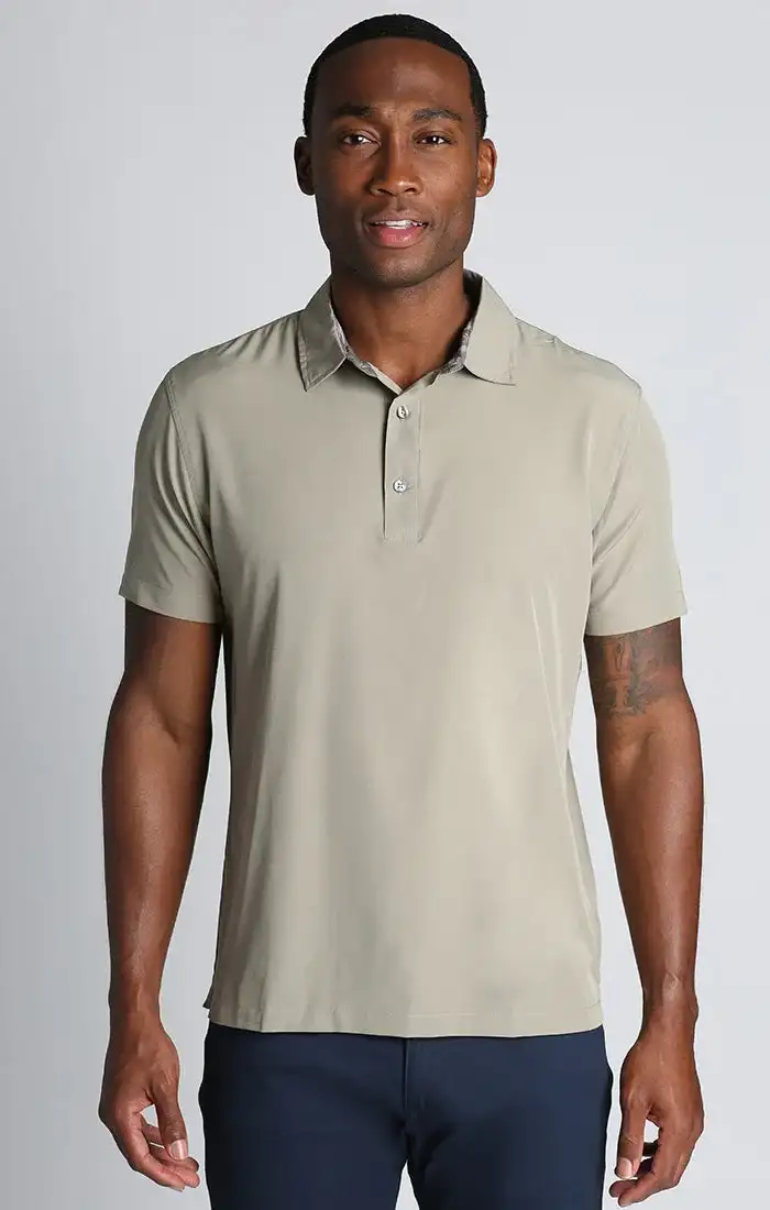 Image of Taupe Gravityless Performance Polo
