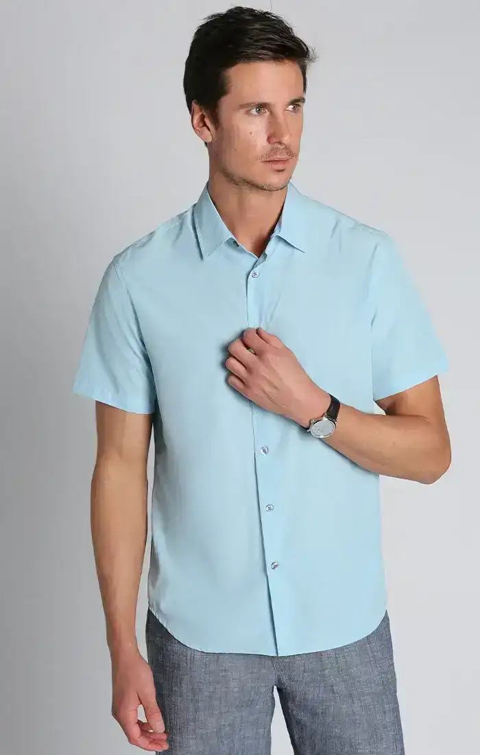 Image of Light Blue Gravityless Short Sleeve Shirt