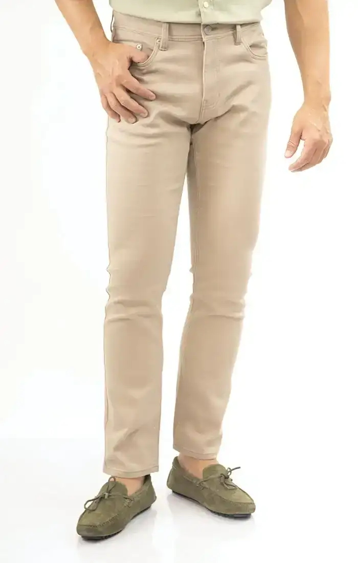 Image of Sand Straight Fit 5 Pocket Summer Commuter Pant