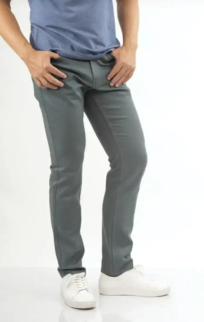 Image of Charcoal Straight Fit 5 Pocket Summer Commuter Pant